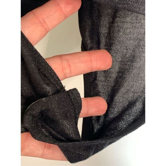 SHEIN Women's Glitter Tank Crisscross Swoop Bodysuit Black Large NWOT - Picture 6 of 8